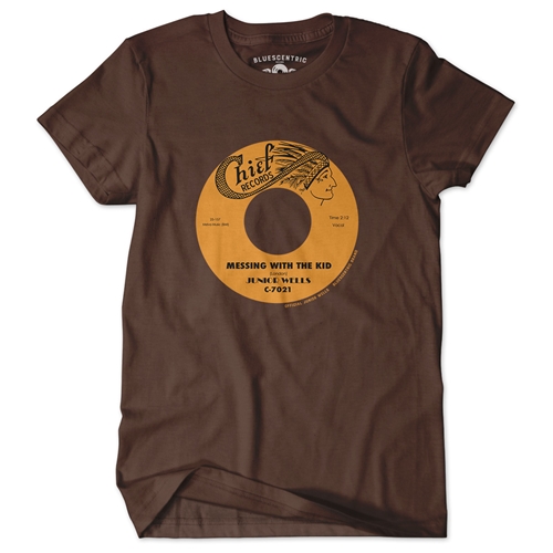Messin With The Kid Vinyl Record T-Shirt - Classic Heavy Cotton - classicchocolate