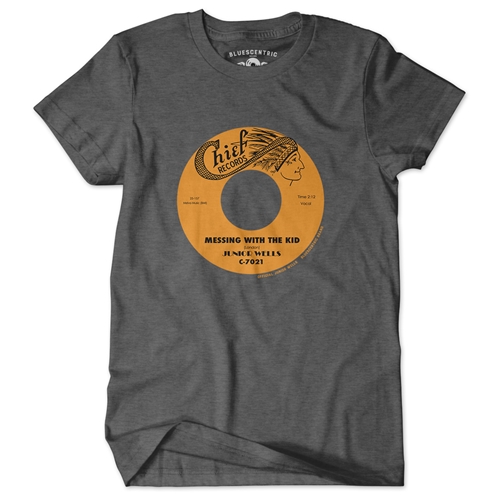 Messin With The Kid Vinyl Record T-Shirt - Classic Heavy Cotton - classicheathergrey