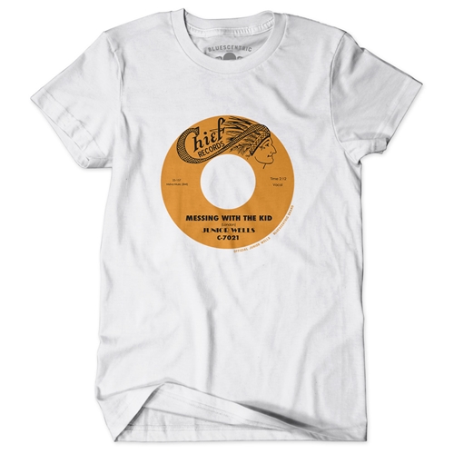 Messin With The Kid Vinyl Record T-Shirt - Classic Heavy Cotton - white