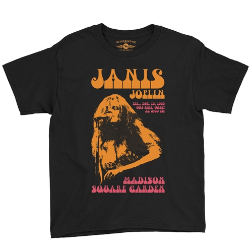 Janis Joplin at Madison Square Garden Youth T-Shirt - Lightweight Vintage Children & Toddlers - youthblack