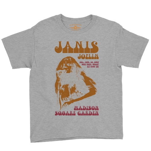 Janis Joplin at Madison Square Garden Youth T-Shirt - Lightweight Vintage Children & Toddlers - youthheatherathletic