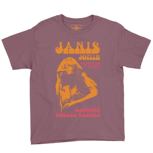 Janis Joplin at Madison Square Garden Youth T-Shirt - Lightweight Vintage Children & Toddlers - youthheathermaroon