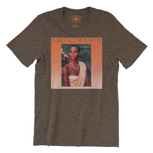 Whitney Houston Debut T-Shirt - Lightweight Vintage Style - vintageheatherbrown