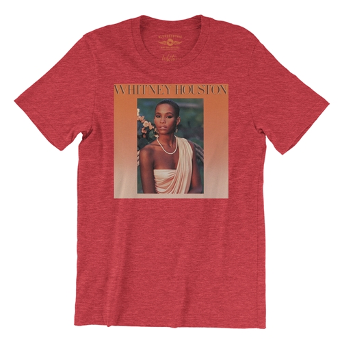 Whitney Houston Debut T-Shirt - Lightweight Vintage Style - vintageheatherred