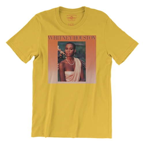 Whitney Houston Debut T-Shirt - Lightweight Vintage Style - vintagemaizeyellow