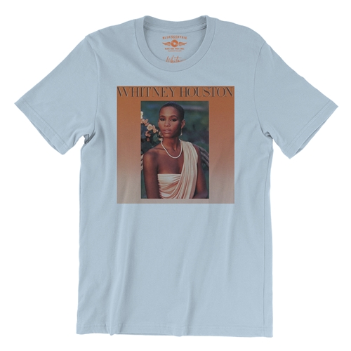 Whitney Houston Debut T-Shirt - Lightweight Vintage Style - vintagethrowbackblue