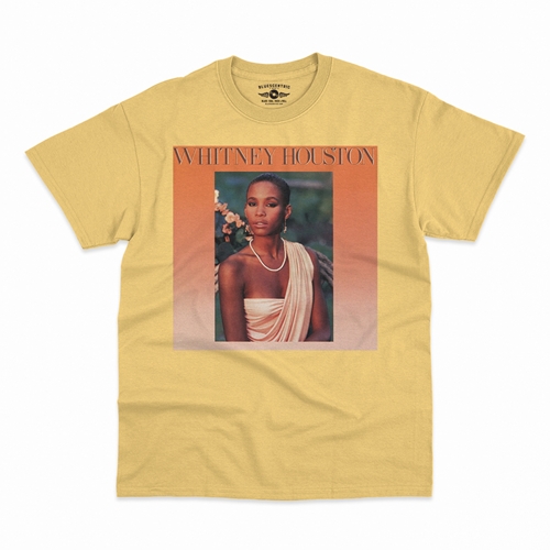 Whitney Houston Debut T-Shirt - Classic Heavy Cotton - classicyellow