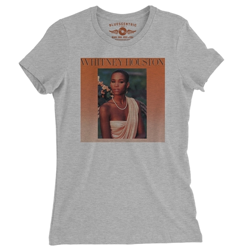 Whitney Houston Debut Ladies T Shirt - Relaxed Fit - ladiesathleticheather