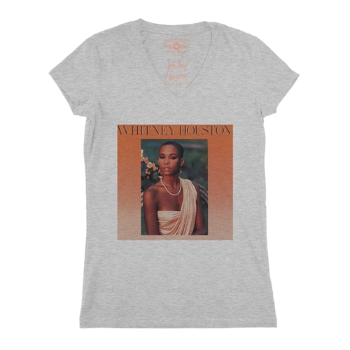 Whitney Houston Debut V-Neck T Shirt - Women