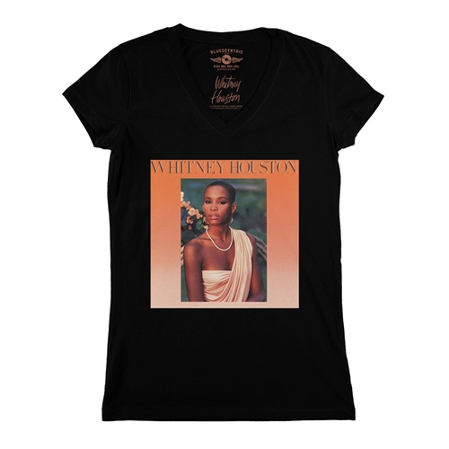 Whitney Houston Debut V-Neck T Shirt - Women