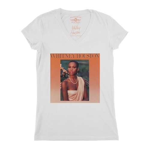 Whitney Houston Debut V-Neck T Shirt - Women