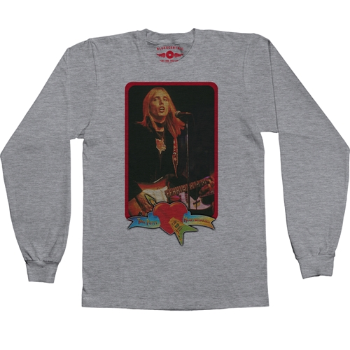 Tom Petty Red Guitar Long Sleeve T-Shirt - longsleeveathleticheather