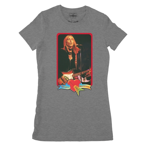 Tom Petty Red Guitar Ladies T Shirt - Relaxed Fit - ladiesdeepheather