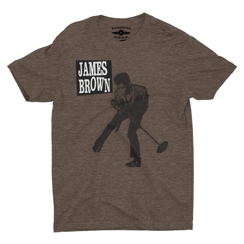 James Brown Halftone T-Shirt - Lightweight Vintage Style - vintageheatherbrown