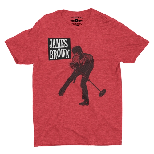James Brown Halftone T-Shirt - Lightweight Vintage Style - vintageheatherred