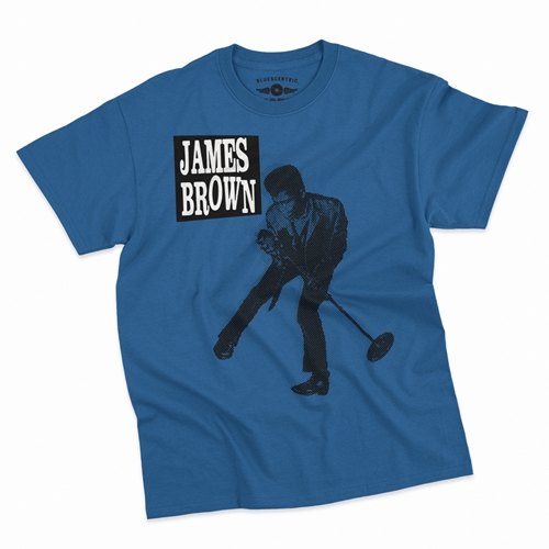 James Brown Halftone T-Shirt - Classic Heavy Cotton - classicroyalblue