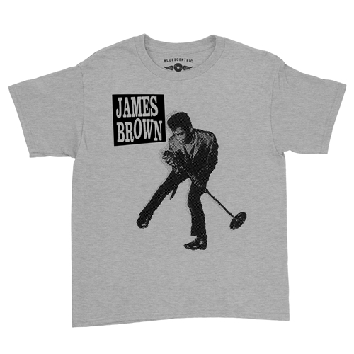 James Brown Halftone Youth T-Shirt - Lightweight Vintage Children & Toddlers - youthheatherathletic