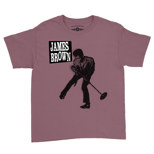 James Brown Halftone Youth T-Shirt - Lightweight Vintage Children & Toddlers - youthheathermaroon