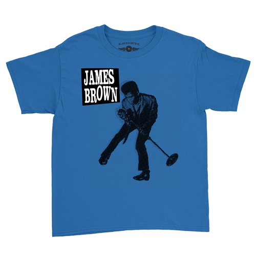 James Brown Halftone Youth T-Shirt - Lightweight Vintage Children & Toddlers - youthroyalblue