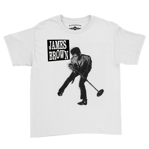 James Brown Halftone Youth T-Shirt - Lightweight Vintage Children & Toddlers - youthwhite