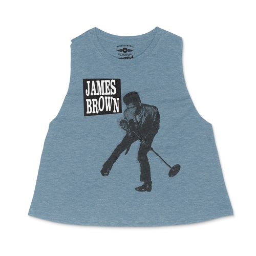 James Brown Halftone Racerback Crop Top - Women