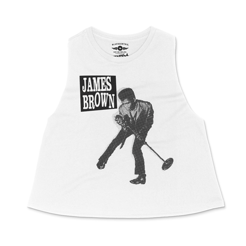 James Brown Halftone Racerback Crop Top - Women