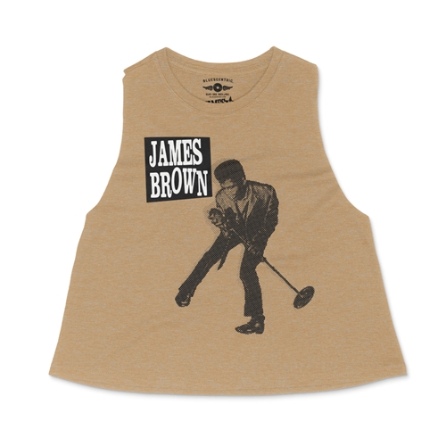 James Brown Halftone Racerback Crop Top - Women