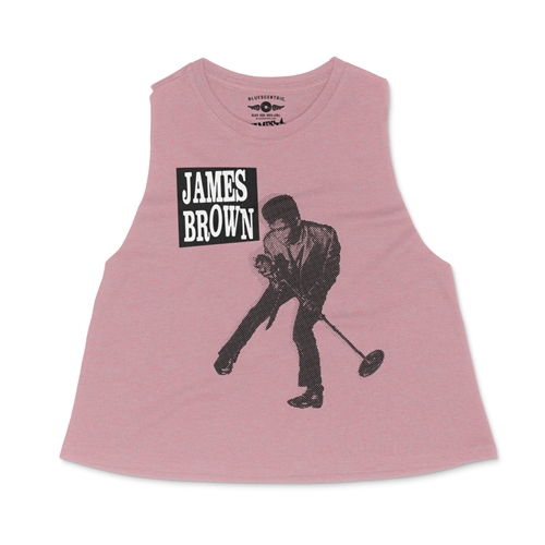 James Brown Halftone Racerback Crop Top - Women