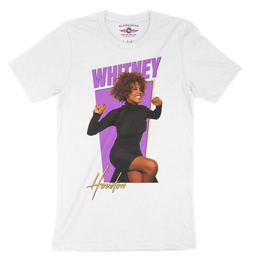 Whitney Houston 80s Vibes T-Shirt - Lightweight Vintage Style - vintagewhite