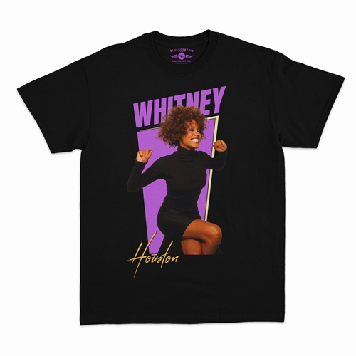 Whitney Houston 80s Vibes T-Shirt - Classic Heavy Cotton - classicblack