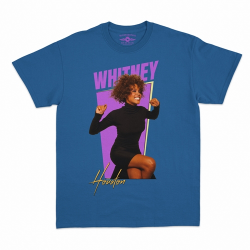 Whitney Houston 80s Vibes T-Shirt - Classic Heavy Cotton - classicroyalblue