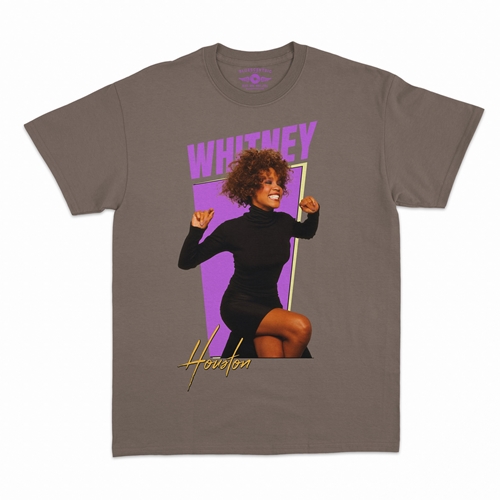 Whitney Houston 80s Vibes T-Shirt - Classic Heavy Cotton - classictaupe