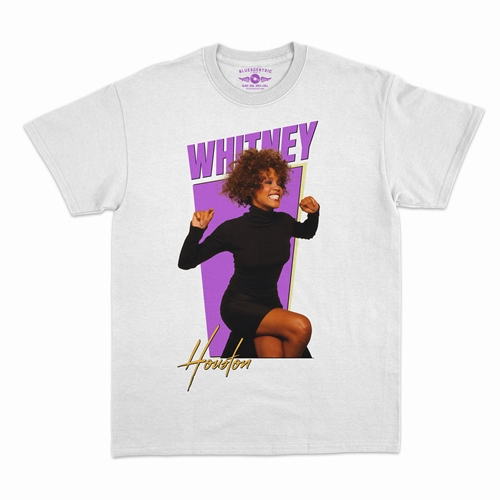 Whitney Houston 80s Vibes T-Shirt - Classic Heavy Cotton - classicwhite