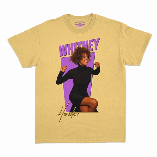 Whitney Houston 80s Vibes T-Shirt - Classic Heavy Cotton - classicyellow
