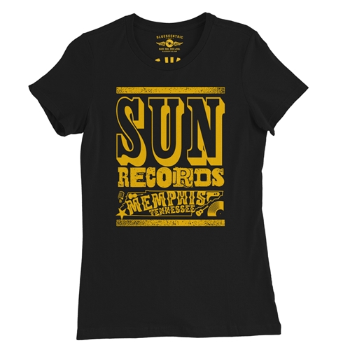 Sun Records Tennessee Home Ladies T Shirt - Relaxed Fit - ladiesblack
