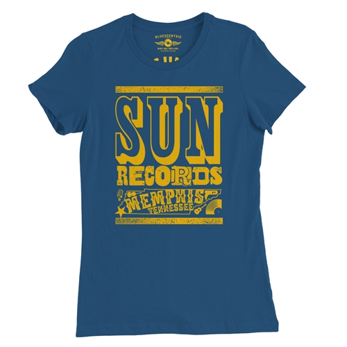Sun Records Tennessee Home Ladies T Shirt - Relaxed Fit - ladiesblue