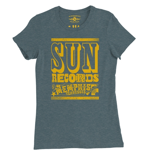 Sun Records Tennessee Home Ladies T Shirt - Relaxed Fit - ladiesheatherdeepteal