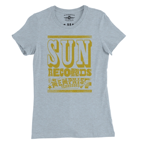 Sun Records Tennessee Home Ladies T Shirt - Relaxed Fit - ladiesheatherprismblue
