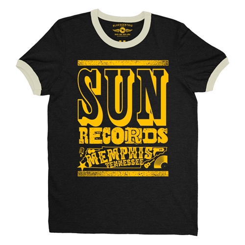Sun Records Tennessee Home Ringer T-Shirt - ringerblackcreamtrim