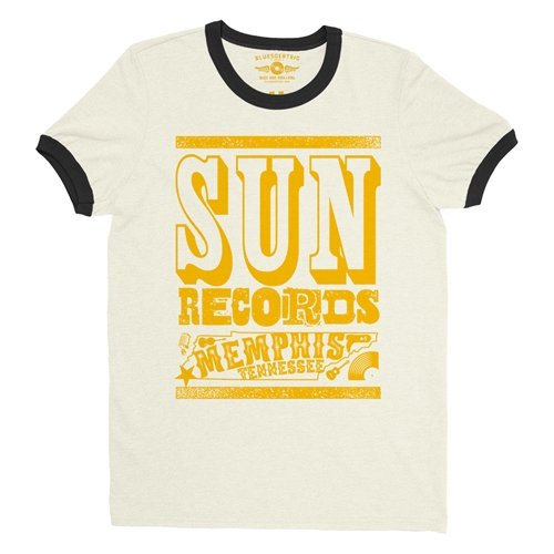 Sun Records Tennessee Home Ringer T-Shirt - ringernaturalblacktrim