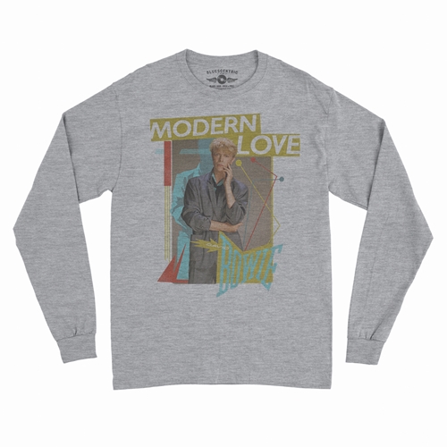 David Bowie Modern Love Long Sleeve T-Shirt - longsleeveathleticheather