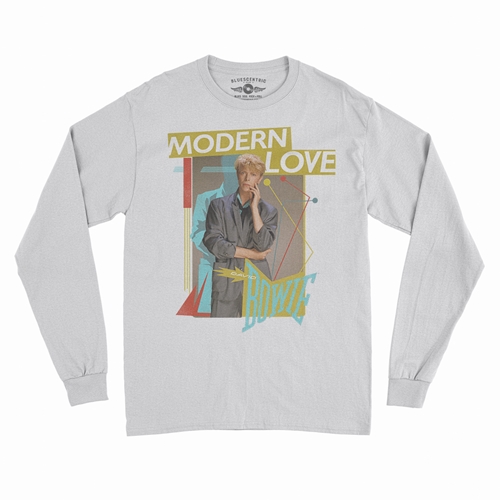 David Bowie Modern Love Long Sleeve T-Shirt - longsleevewhite