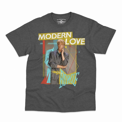 David Bowie Modern Love T-Shirt - Classic Heavy Cotton - classicheathergrey