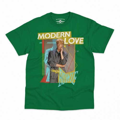 David Bowie Modern Love T-Shirt - Classic Heavy Cotton - classickellygreen