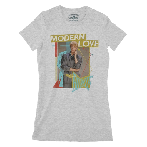 David Bowie Modern Love Ladies T Shirt - Relaxed Fit - ladiesathleticheather