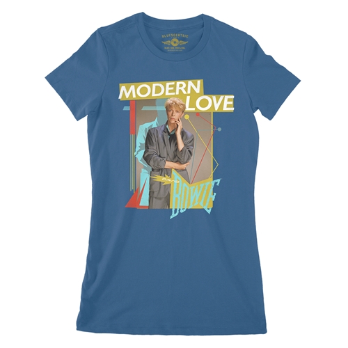 David Bowie Modern Love Ladies T Shirt - Relaxed Fit - ladiesblue