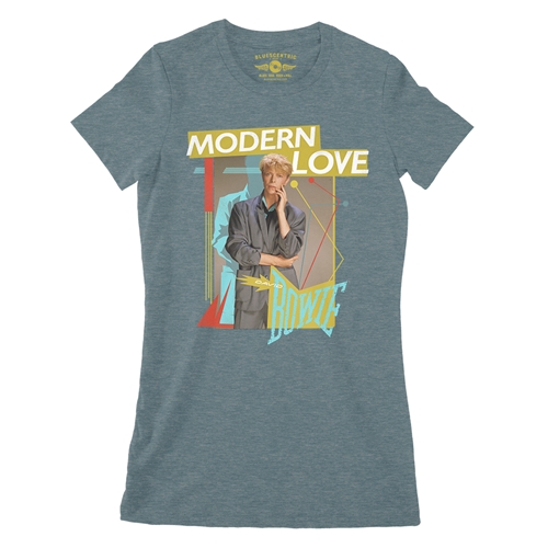 David Bowie Modern Love Ladies T Shirt - Relaxed Fit - ladiesheatherdeepteal