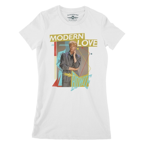 David Bowie Modern Love Ladies T Shirt - Relaxed Fit - ladieswhite