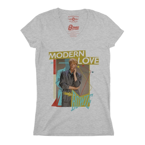 David Bowie Modern Love V-Neck T Shirt - Women