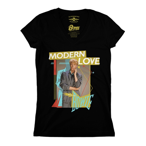 David Bowie Modern Love V-Neck T Shirt - Women